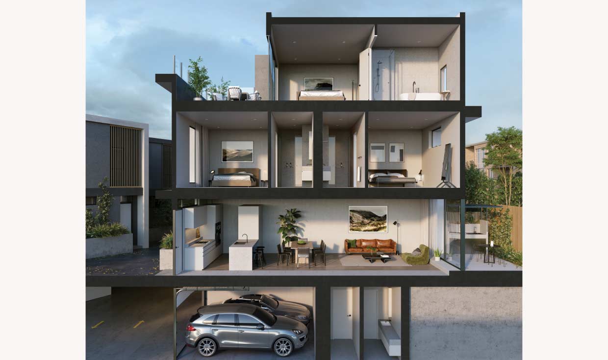 The Mill - Three Storey Terrace - Artist Impression